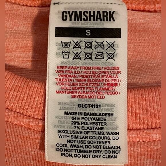 Gymshark Adapt Pink Ombre Seamless Long Sleeve Crop Top Size Small - Picture 4 of 8